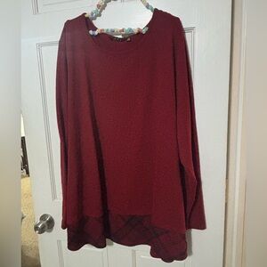 IMAN Wine/Burgundy Women's Top